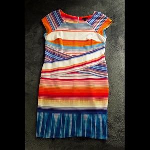 Brightly colored short sleeve dress